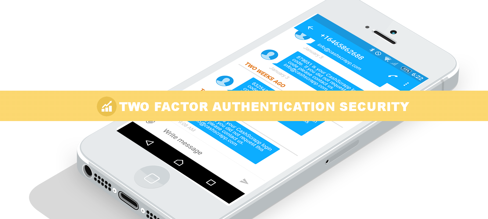 Two factor authentication for the best security in the industry.